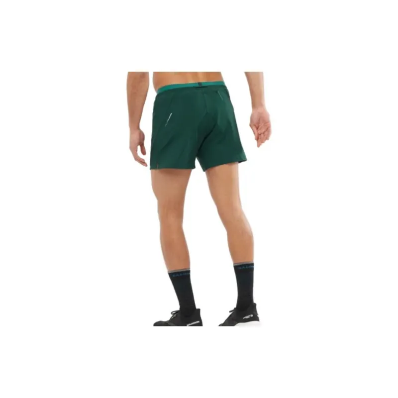 SALOMON CROSS 5'' Casual Shorts Men's Green-3