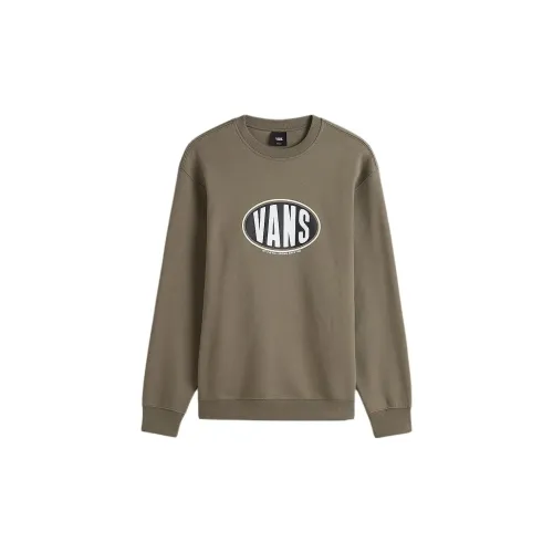 Vans Spray On Loose Crew Sweatshirts Men Brown