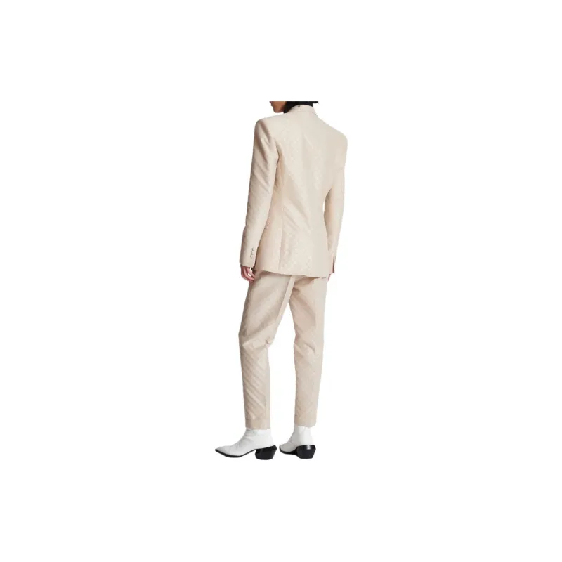 BALMAIN PB monogram Virgin Wool silk Blend Blazer-2
