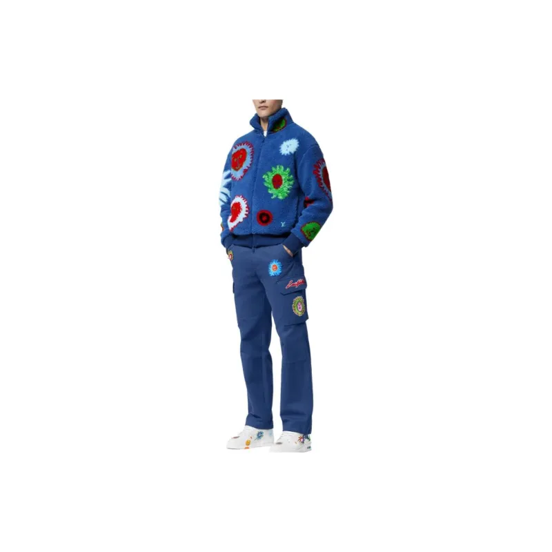 LOUIS VUITTON Louis Vuitton X Yayoi Kusama SS23 Cargo Pants Men's Blue-1