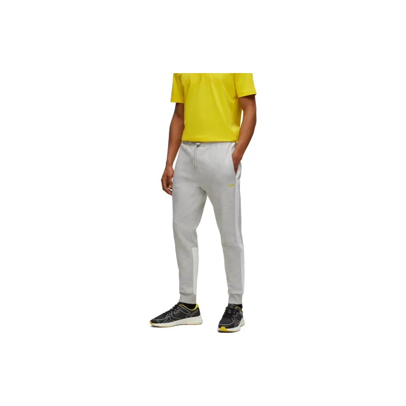 HUGO BOSS Elastic Cuff Casual Sweatpants Men's Light Gray-3