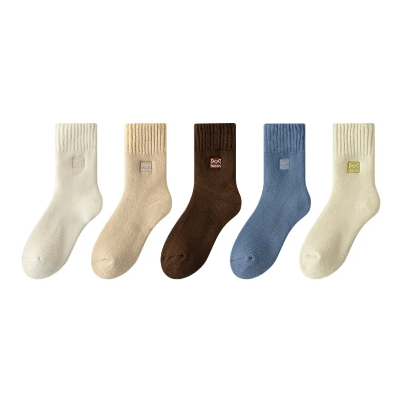 MIIOW Mid Calf Socks Unisex 5 Pack-3