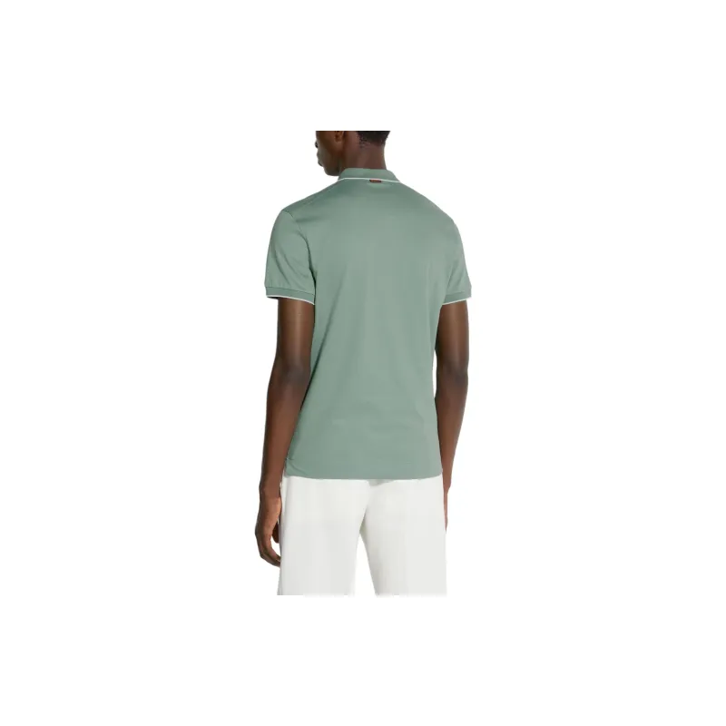 Zegna Polo Shirt Men's Gray Green-2