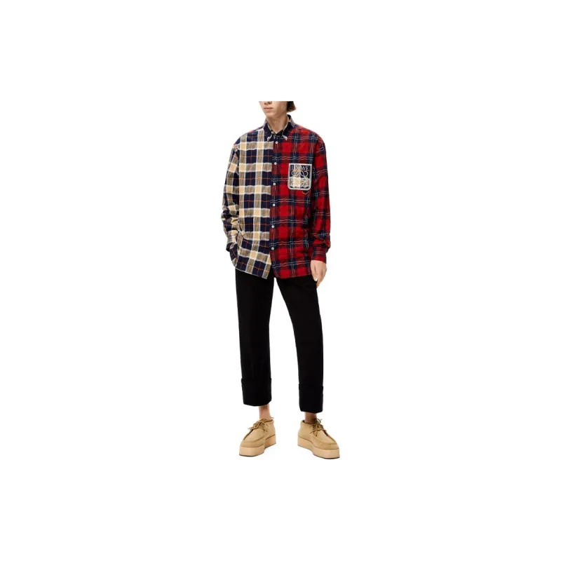 LOEWE Patchwork Check Shirt-4