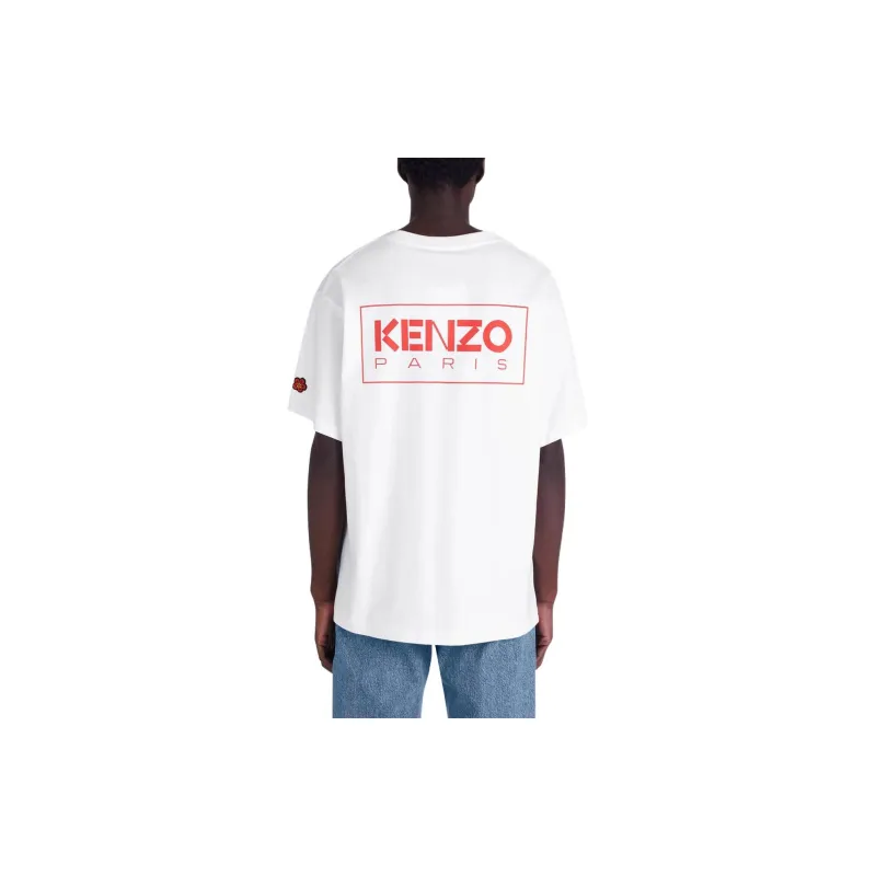 KENZO Letter Logo T Shirts Men White-6