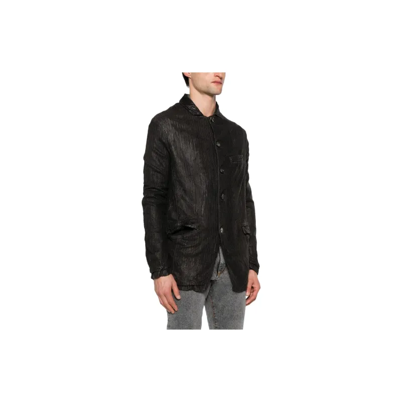 Giorgio Brato Perforated Leather Shirt Jacket-2