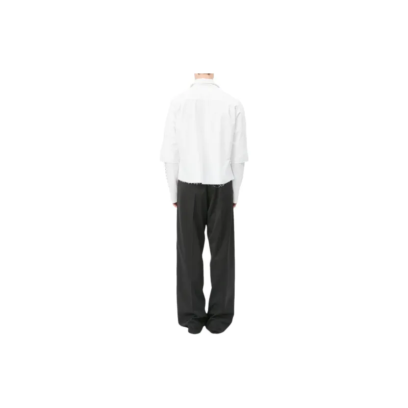 MM6 Maison Margiela Number Printed Layered Shirt-2