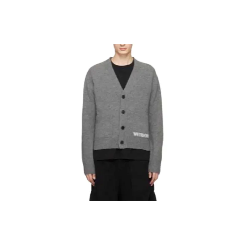 WE11DONE Logo-embroidered Knitted Cardigan-1
