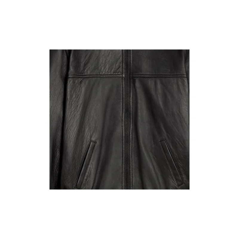 CELINE Leather Jacket Men's Black-2