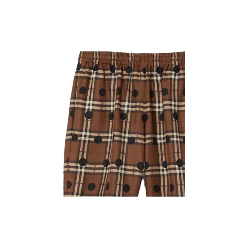 Burberry Vintage Check Polka Dot Silk Shorts-5