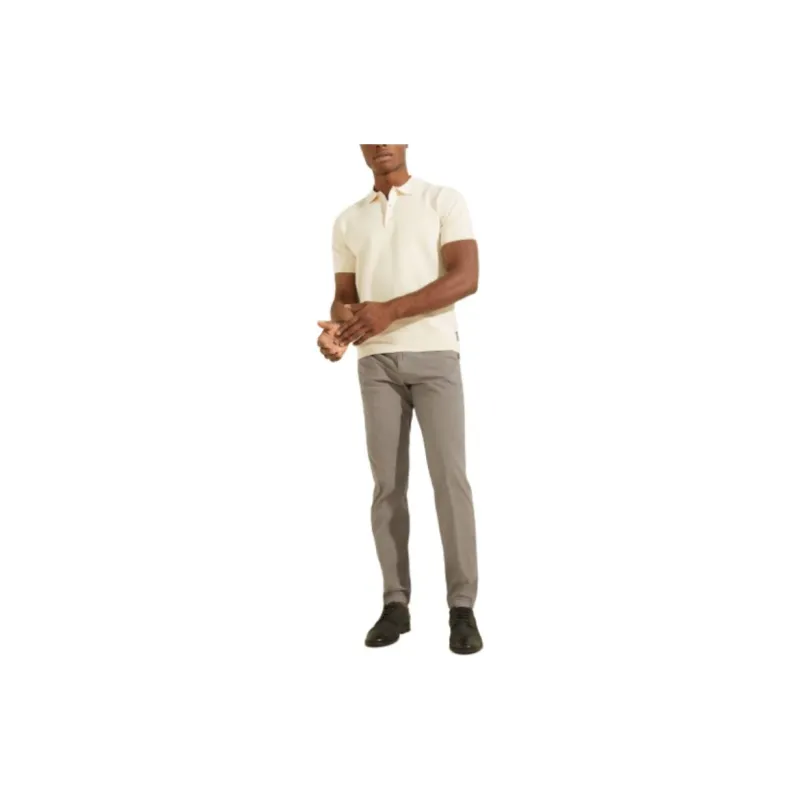 GUESS Formal Performance Sweater Polo Polo Shirt Men's White-2