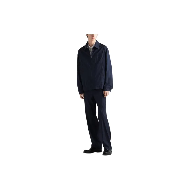 PRADA Logo patch Cotton Jacket-2