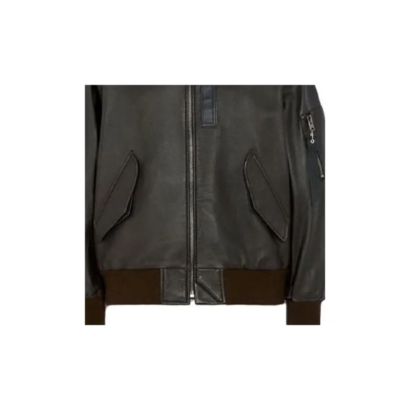 COACH Leather Jacket Men's Dark Brown-4