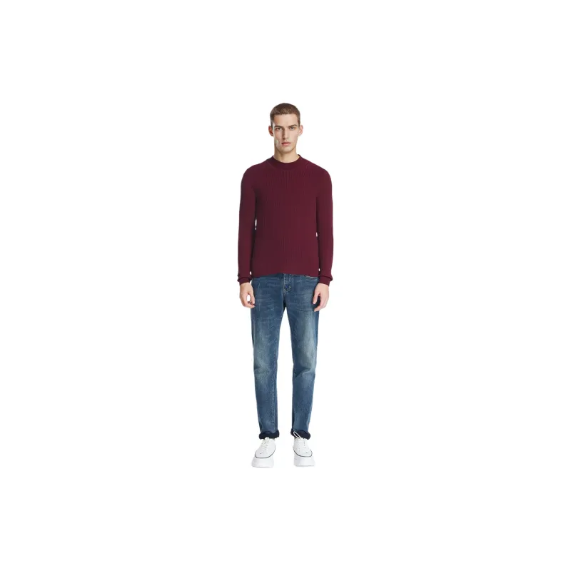 SAINT LAURENT Cashmere Sweaters Men Burgundy-2