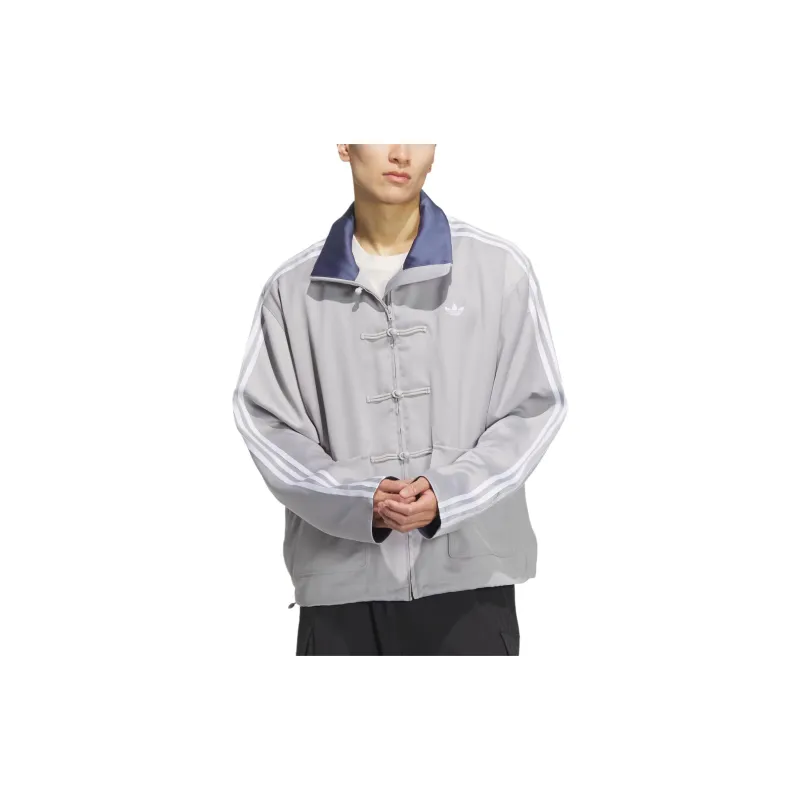 Adidas Originals Track CN TT SATIN Jackets & Coats Unisex Light Gray-1