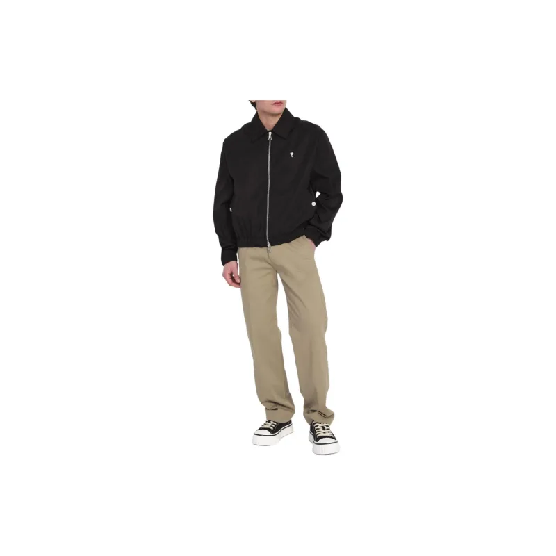 AMIPARIS Paris Ami De Coeur Logo Plaque Zipped Jacket-2