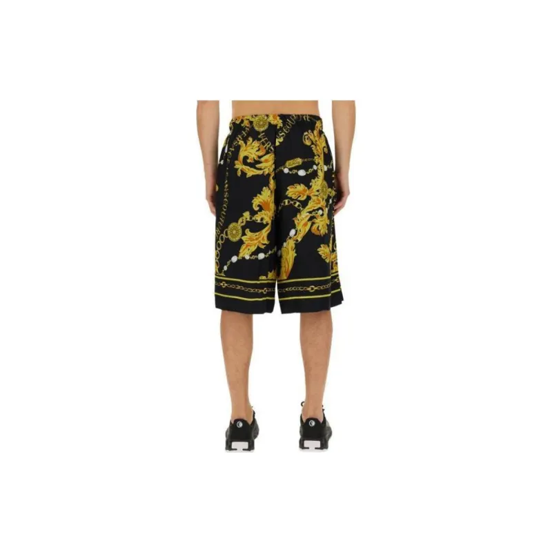 VERSACE JEANS COUTURE Barocco Printed Knee Length Track Shorts-1