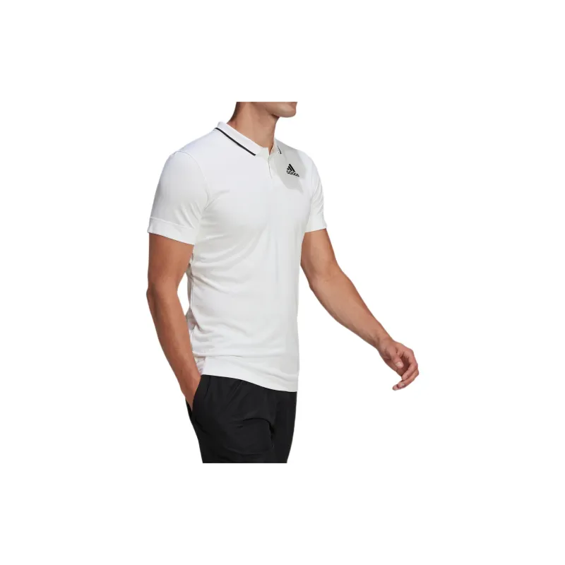 Adidas Polo Shirts Men White-3