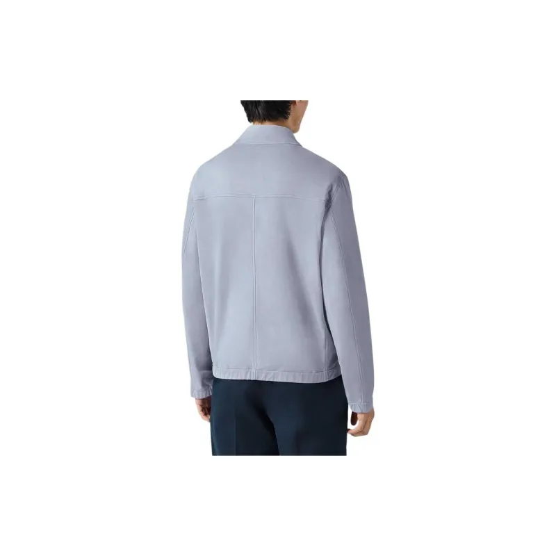 BERLUTI SS24 Leather Jacket Men's Light Blue-1