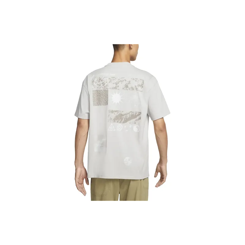 Nike T Shirt Men's Light Iron Ore Gray-4