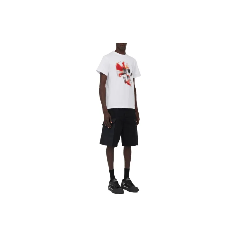 Alexander McQueen Obscured Skull Crewneck T Shirt-3