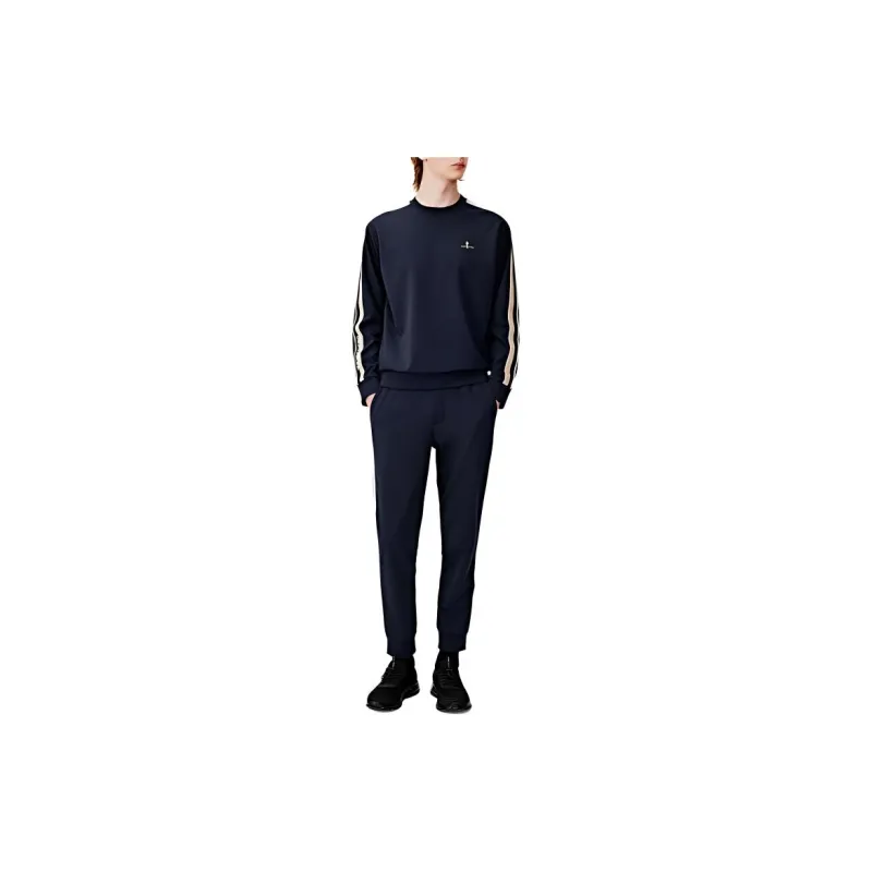 Biyin Leufen Casual Pants Men's Navy Blue-1