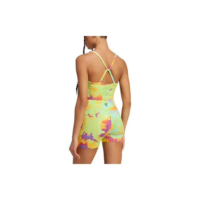 Adidas TIE-DYED CROP TOP Camisole Women's Yellow/Multicolor-2