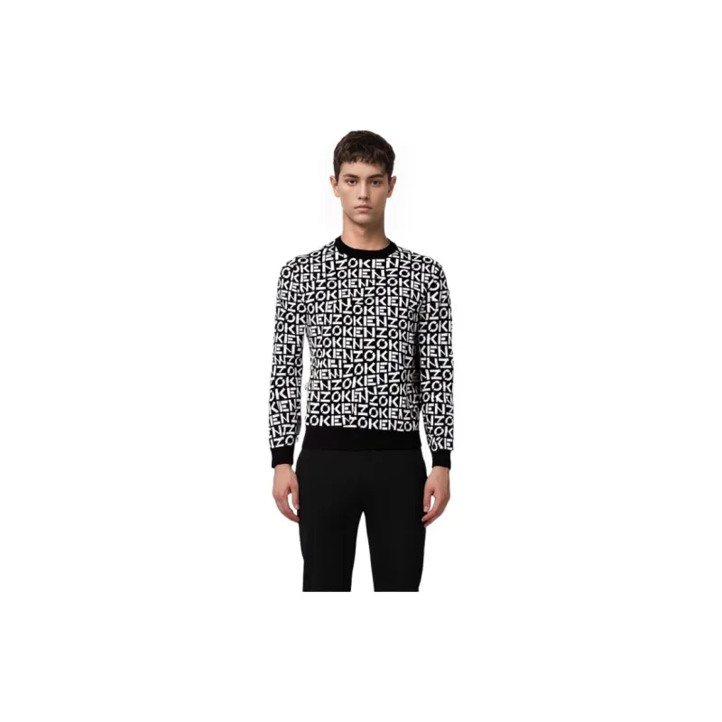 KENZO SS22 Sport Monogram Sweater Black-3