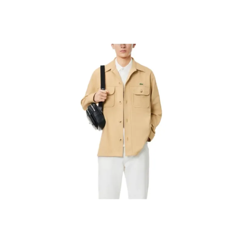 LACOSTE Shirts Men Beige-1
