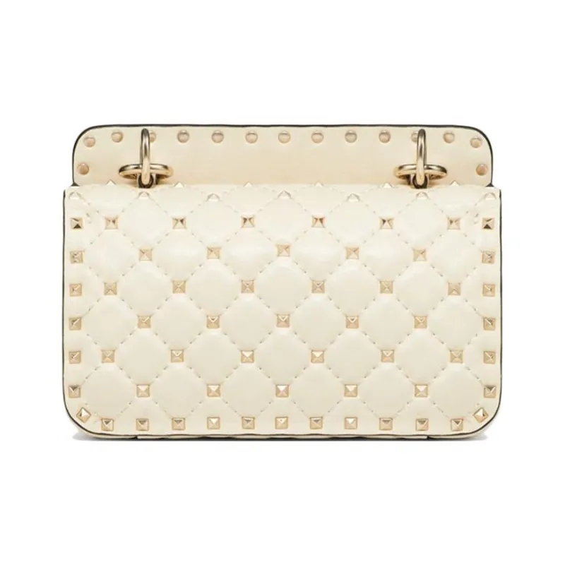 Valentino Leather Shoulder Bag Crossbody Bag Women's White-2