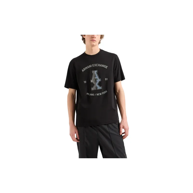 ARMANI EXCHANGE Logo embroidered T shirt-1
