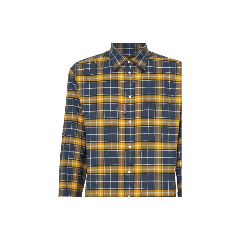 DSQUARED 2 Canadian Check Flannel Regular Shirt-4