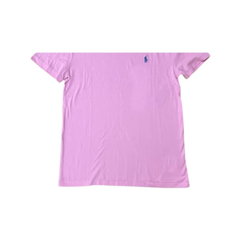 Polo Ralph Lauren Solid Color Small Horse Embroidered Crew Neck Casual Short Sleeved T Shirt Men's Pink-4