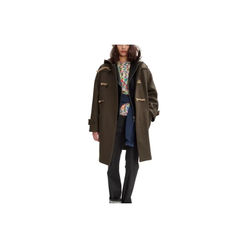 Jw Anderson X A.P.C A.P.C. X JW Anderson Co-brand Coats Unisex Dark Khaki-2