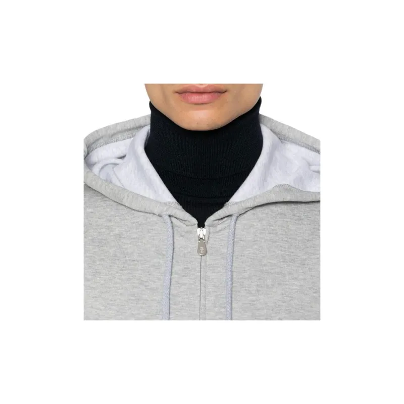 Brunello Cucinelli Zip Up Drawstring Hoodie-4
