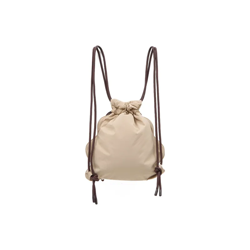 DANGEROUSPEOPLE Fabric Backpack Regular Unisex Green/Pink/Brown-9