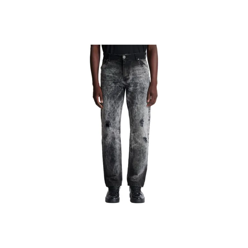 BALMAIN Straight Washed Effect Leg Jeans-1