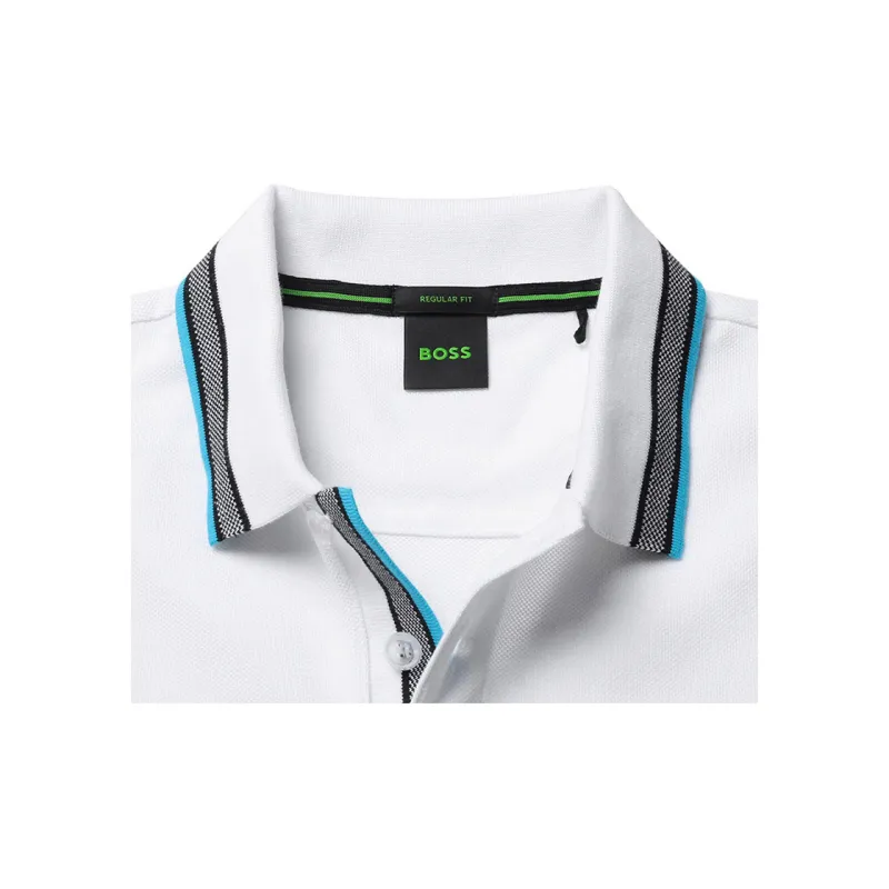 HUGO BOSS Short Sleeve Polo Shirts Men's Bright White-5