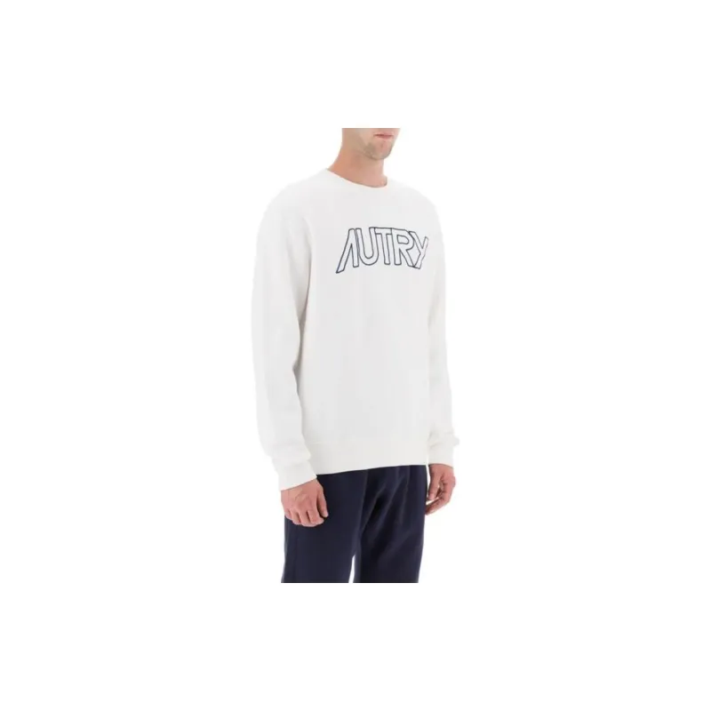 AUTRY Logo Embroidered Crewneck Sweatshirt-3