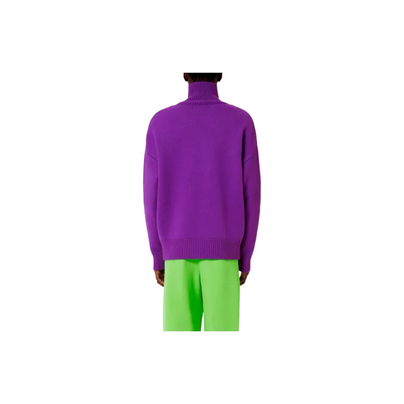 Ami Paris Oversize Stand Up Collar Sweater-3