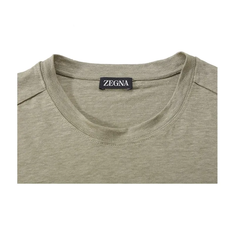 Zegna T Shirt Men's Olive Green-2