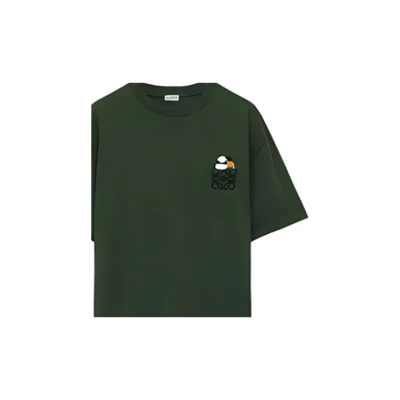 LOEWE SS24 T Shirt Men's Army Green-4