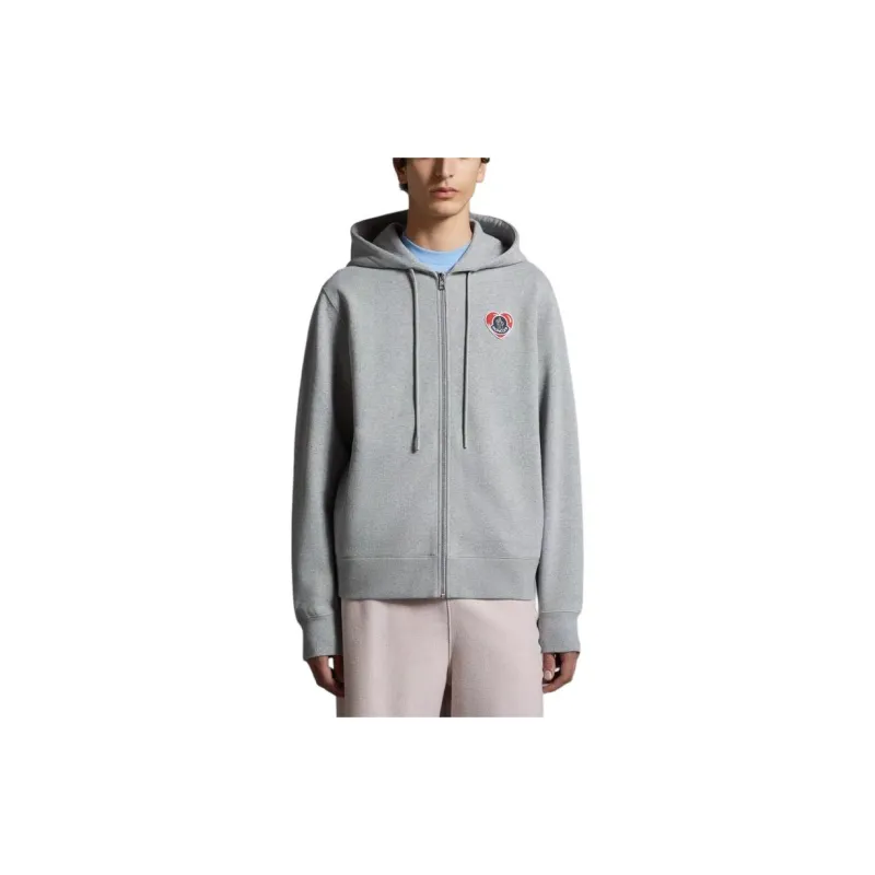 Moncler Logo Patch Zip Up Hoodie-2