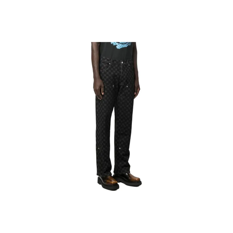 Misbhv Straight Leg Monogram Jeans-5