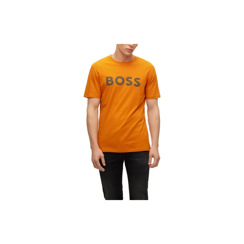 HUGO BOSS Rubber Logo Cotton T shirt-2