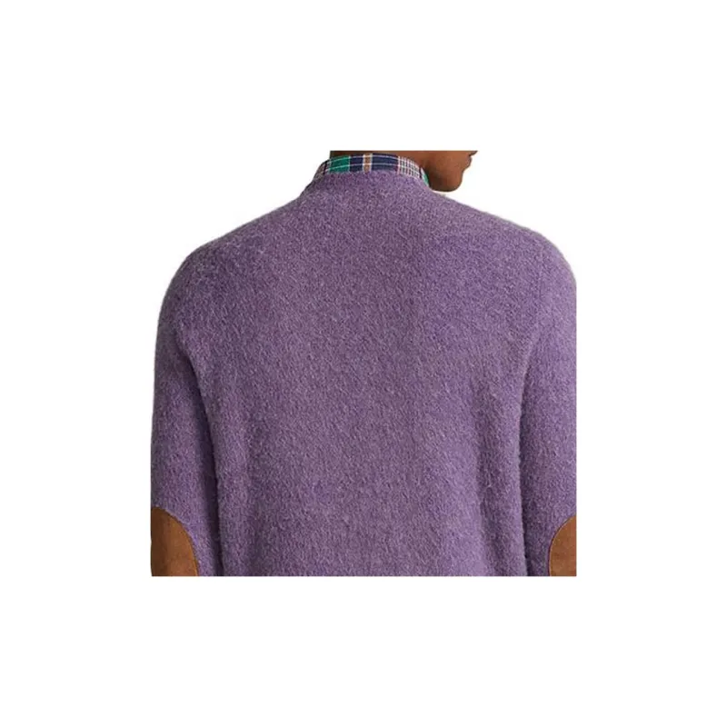 Polo Ralph Lauren FW23 Crew Neck Fitted Long Sleeved Sweater Men's Purple-5