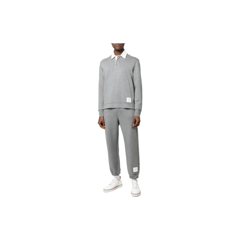 THOM BROWNE Logo patch Rugby Polo Top-1