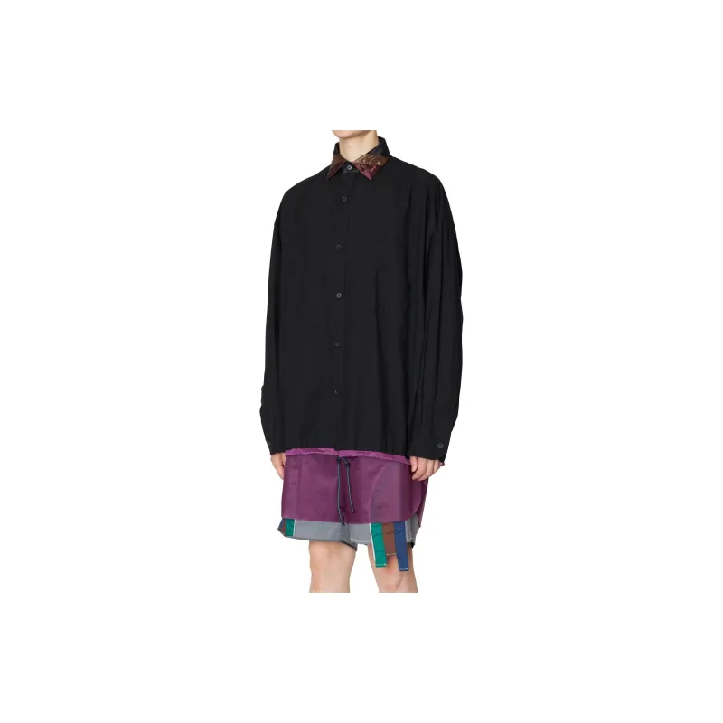 KOLOR Striped collar Cotton Shirt-2