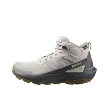 SALOMON Elixir Anti-Slip Wear-Resistant Mid-Top Trekking Shoes Women's Gray Black