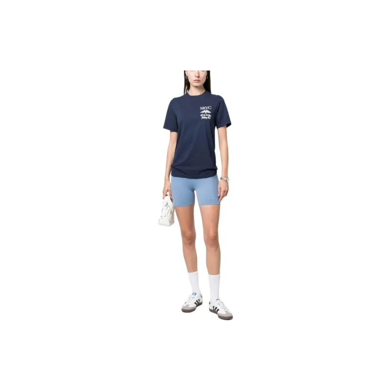 SPORTY & RICH Yacht Club Crewneck T Shirt-1